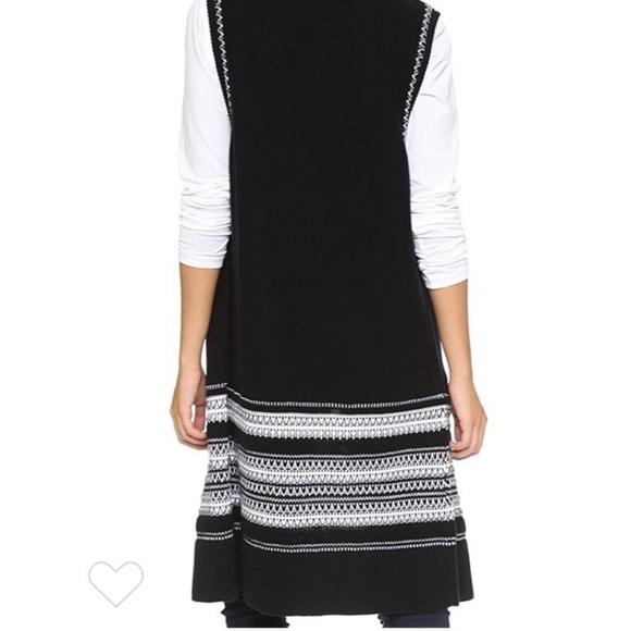 Vince Long Cotton Drape Front Vest Sz M - Picture 8 of 10